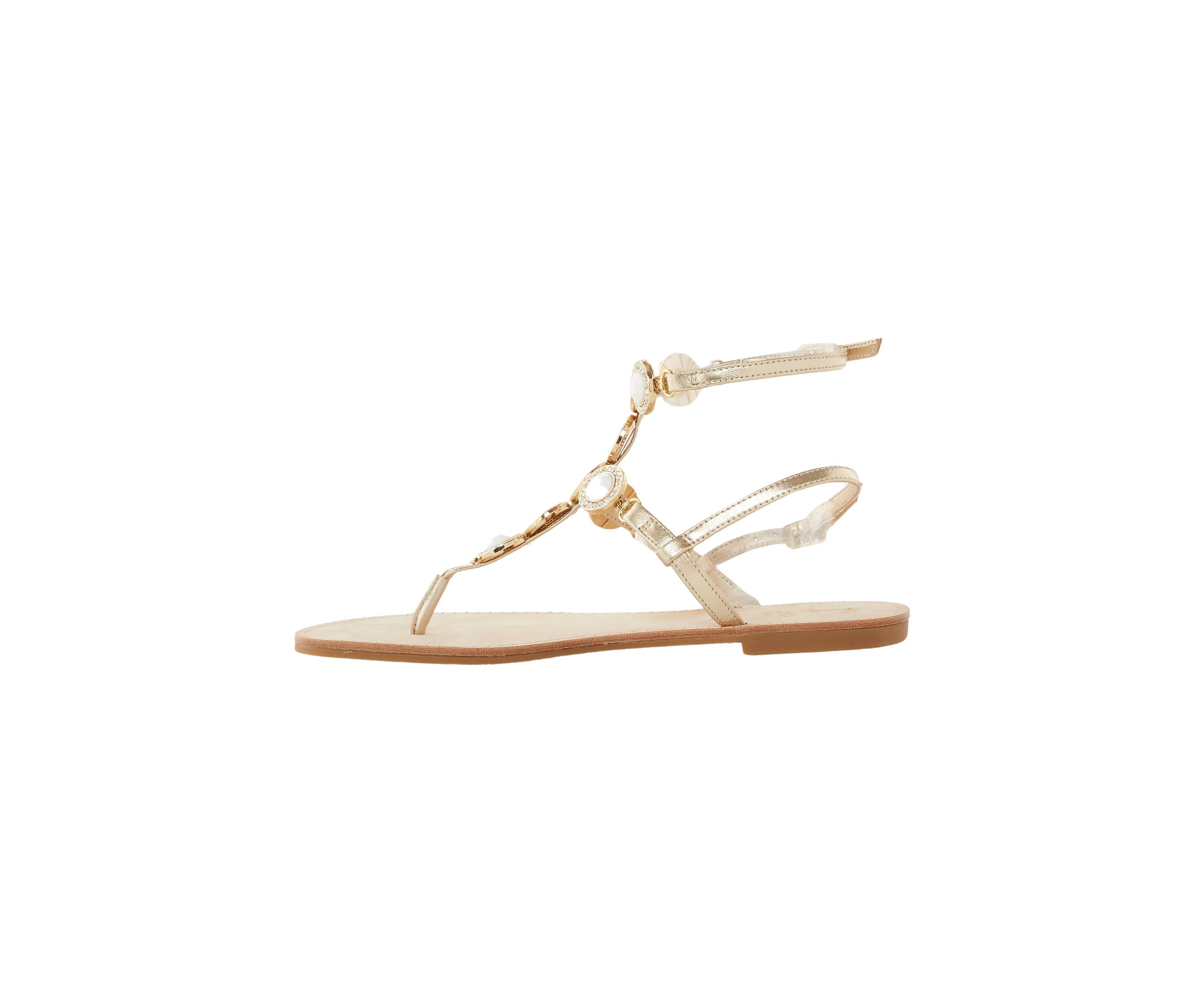 Palermo Thong Rhinestone Strappy Sandals