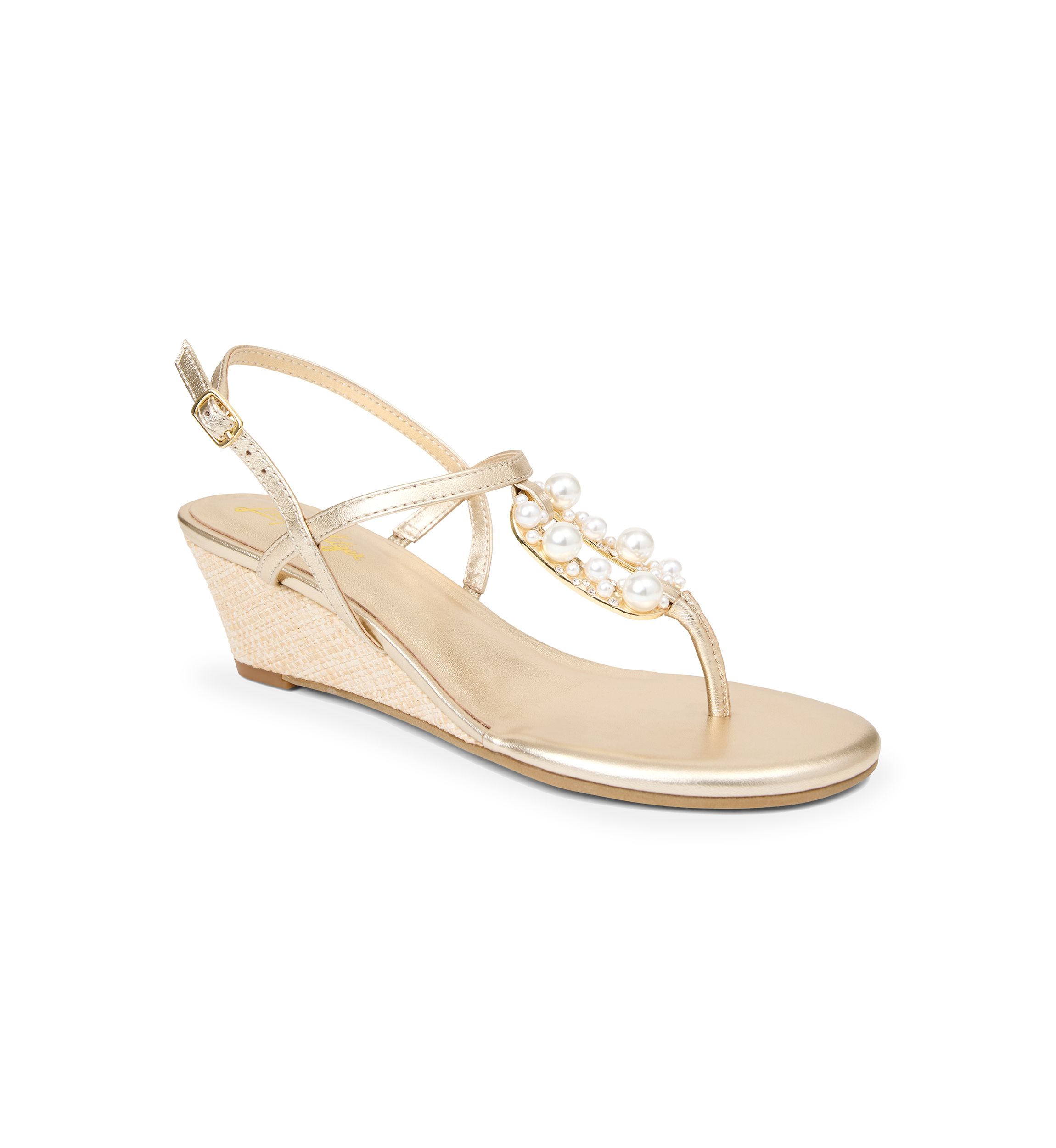 Lilly Pulitzer® Good as Gold Wedge Thong Sandals | Belk