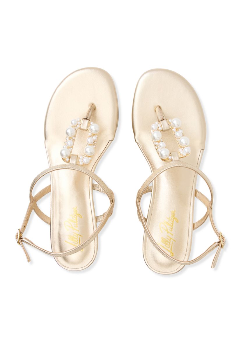Lilly Pulitzer® Good as Gold Wedge Thong Sandals | Belk