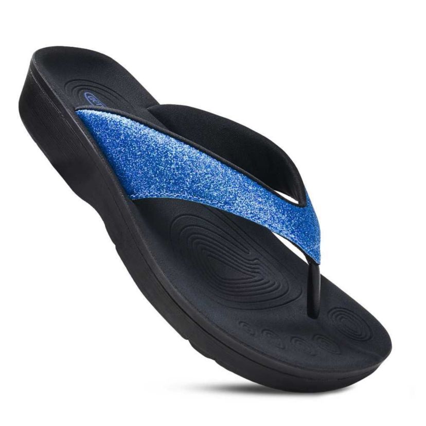 Crystal Mist Womens Orthotic Comfortable Flip-Flops Sandal