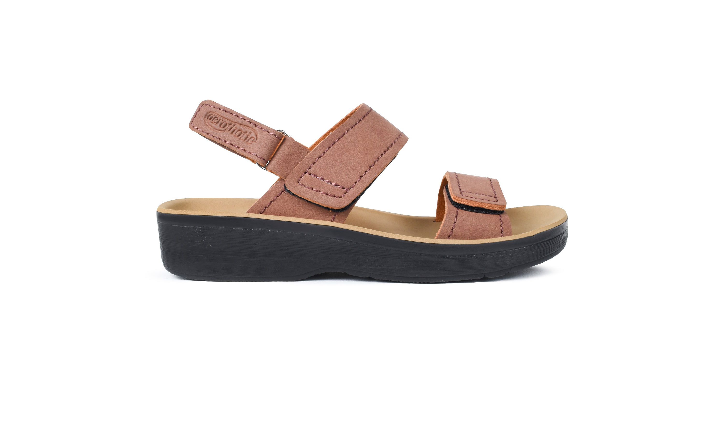 Renee Womens Adjustable Strappy Sandal with Comfortable Arch Support