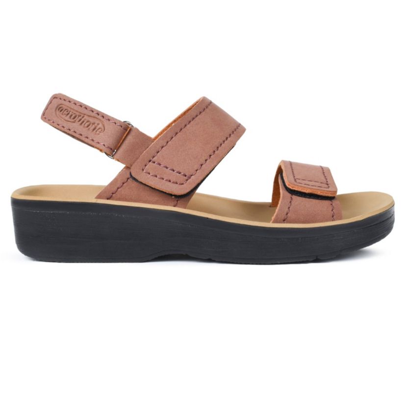 Renee Womens Adjustable Strappy Sandal with Comfortable Arch Support