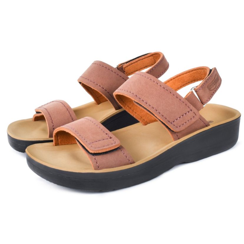 Renee Womens Adjustable Strappy Sandal with Comfortable Arch Support