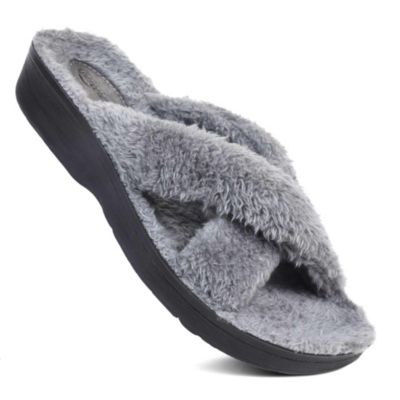 Aerothotic Lola Soft Cozy Women's Slipper, Grey, 9M