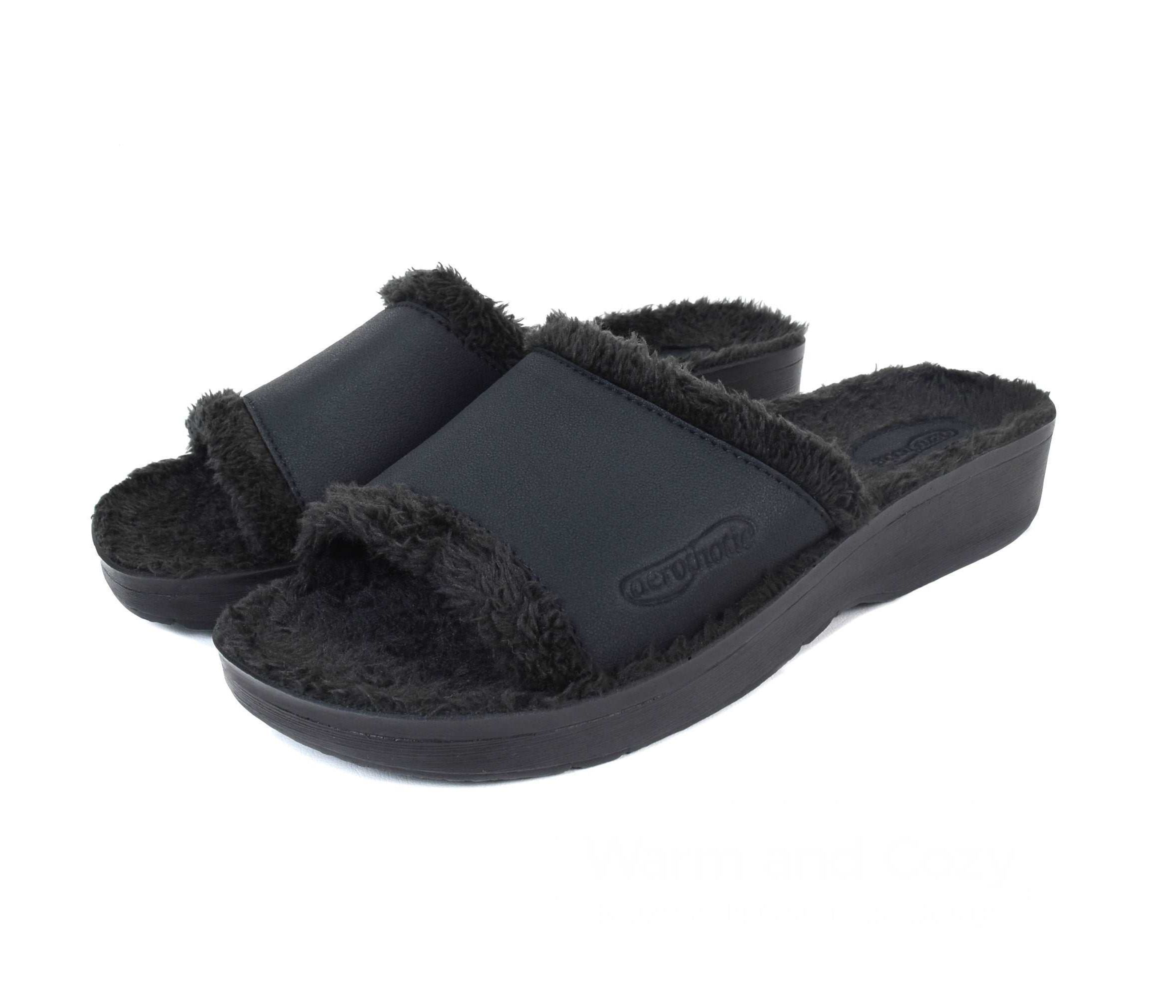 Aerothotic - Aspen Fuzzy Strap Womens Slipper