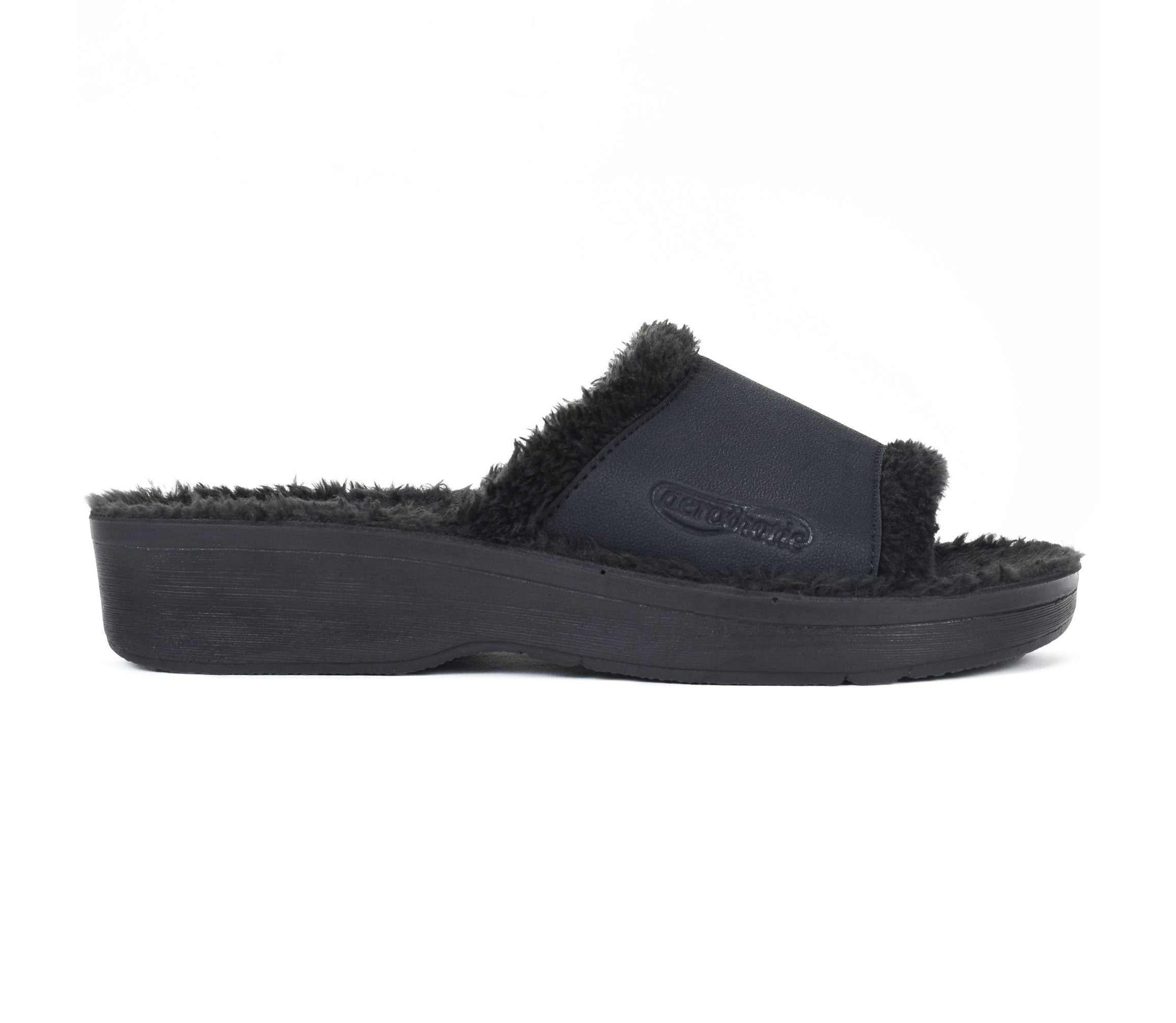 Aerothotic - Aspen Fuzzy Strap Womens Slipper