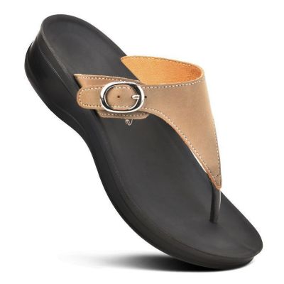 Aerothotic Shale Comfortable Arch Support Flip Flops for Womens, 5M