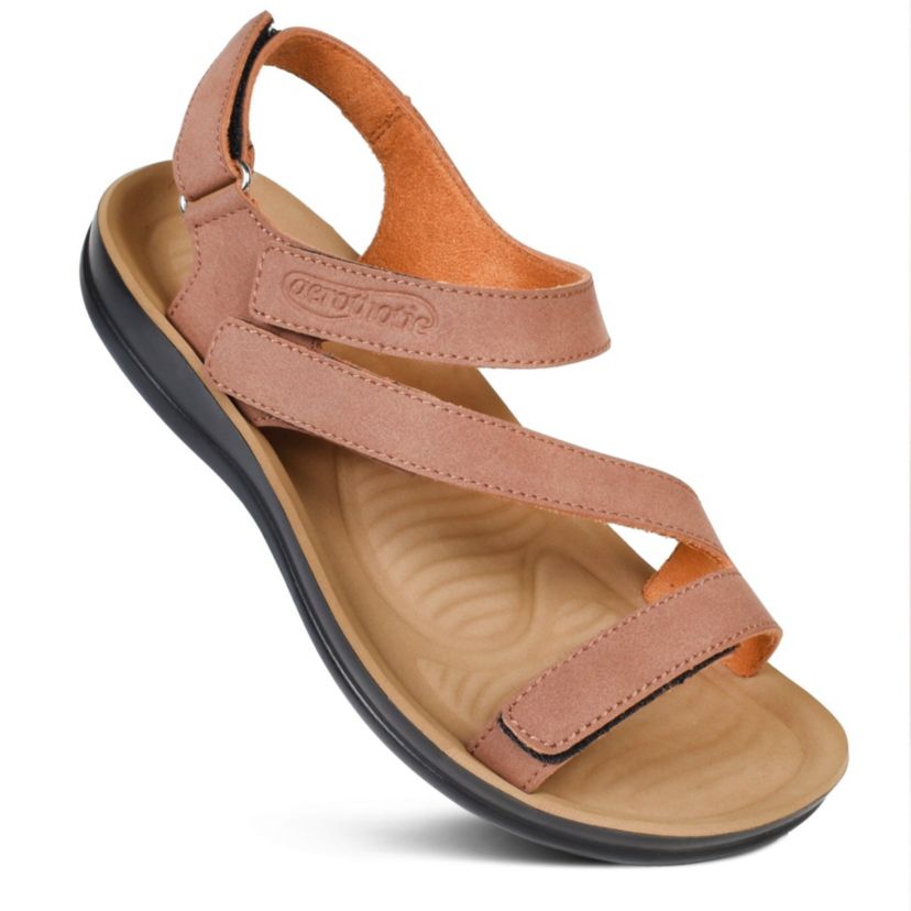 Zion Womens Adjustable Strappy Slingback Sandals