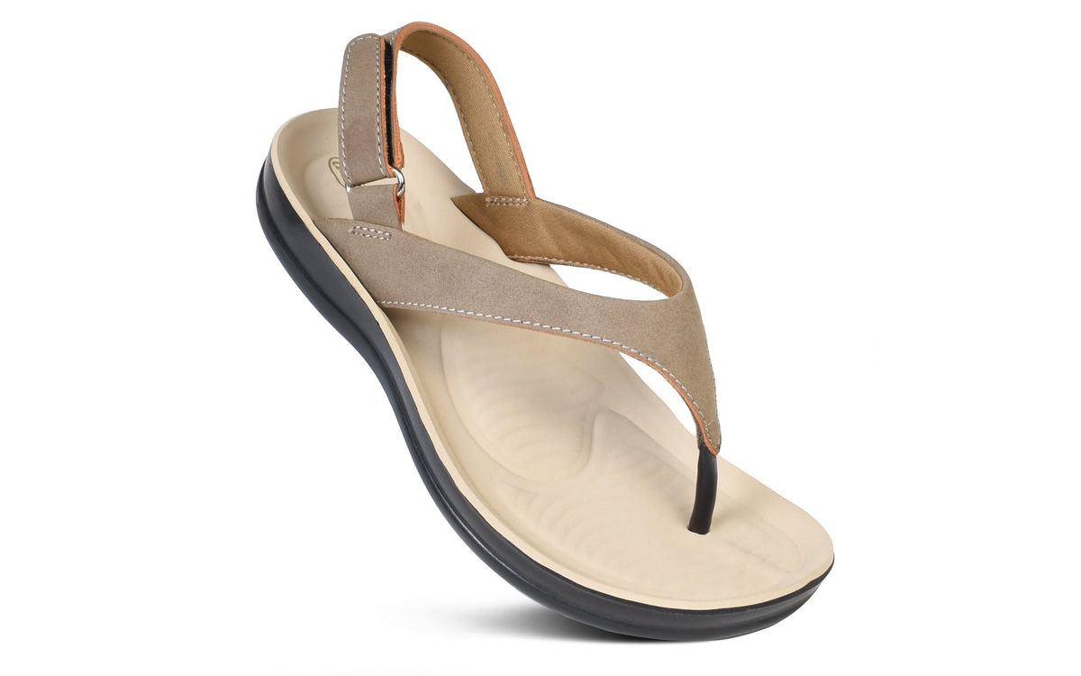 Verra Womens Comfortable Soft Toe Post Sandals with Arch Support