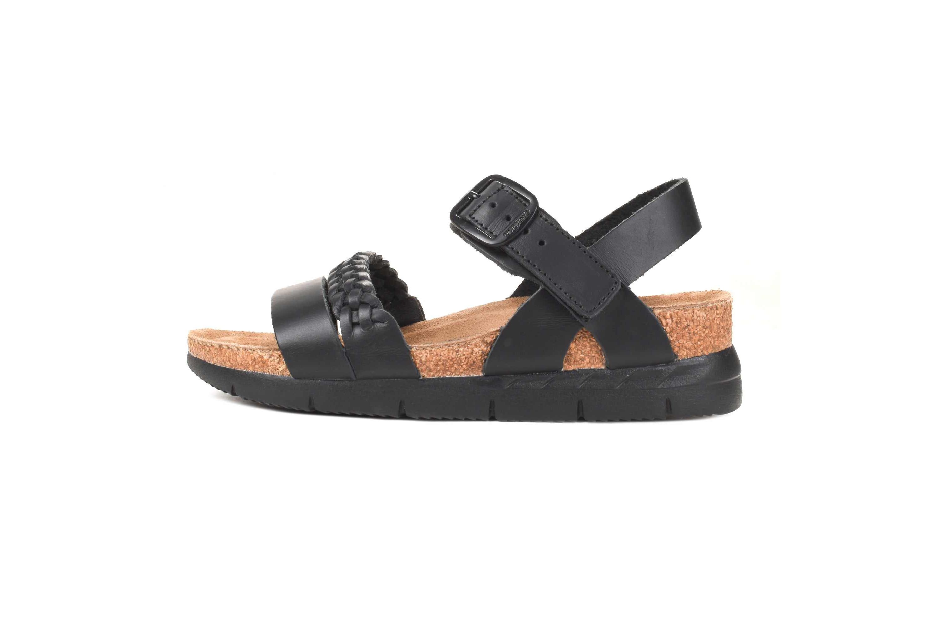 Aerothotic - Quinn Comfortable Braided Leather Platform Sandals with Arch Support