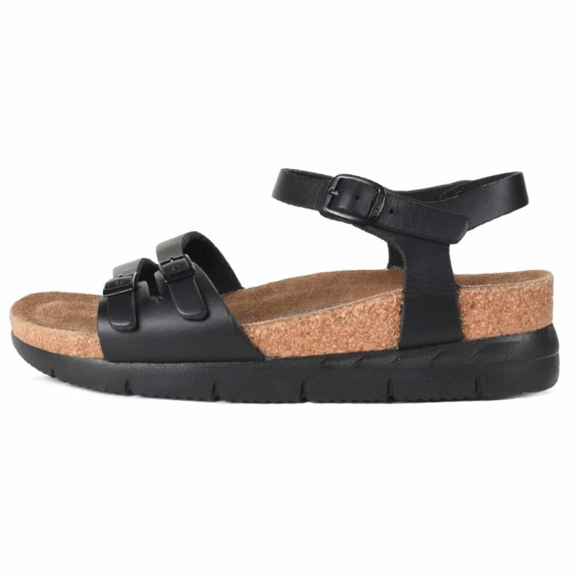 Aerothotic - Whitney Open Toe Genuine Leather Platform Sandals with Adjustable Ankle Strap
