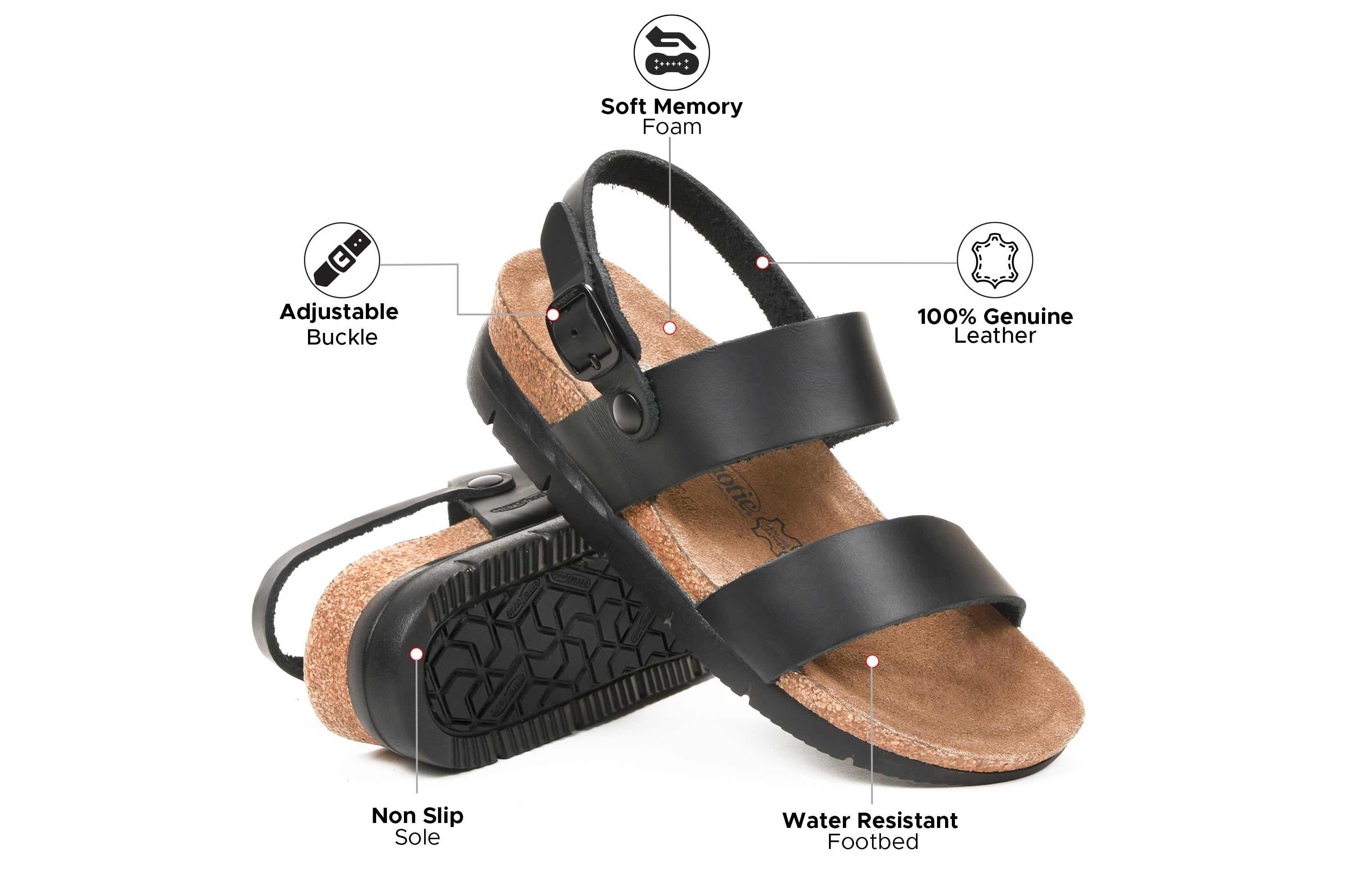 Aerothotic - Tori Casual Non-Slip Comfy Leather Platform Sandals