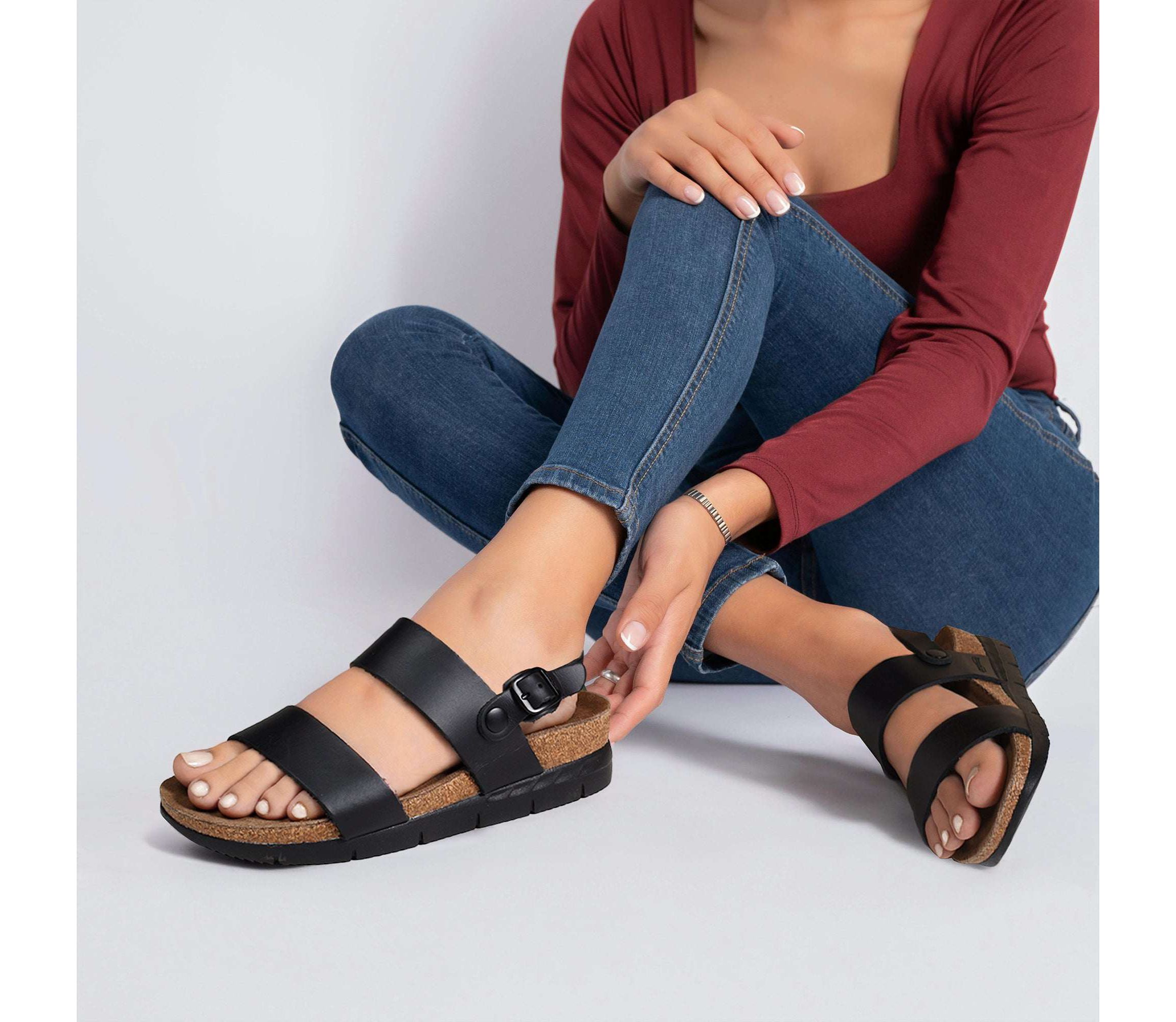 Aerothotic - Tori Casual Non-Slip Comfy Leather Platform Sandals