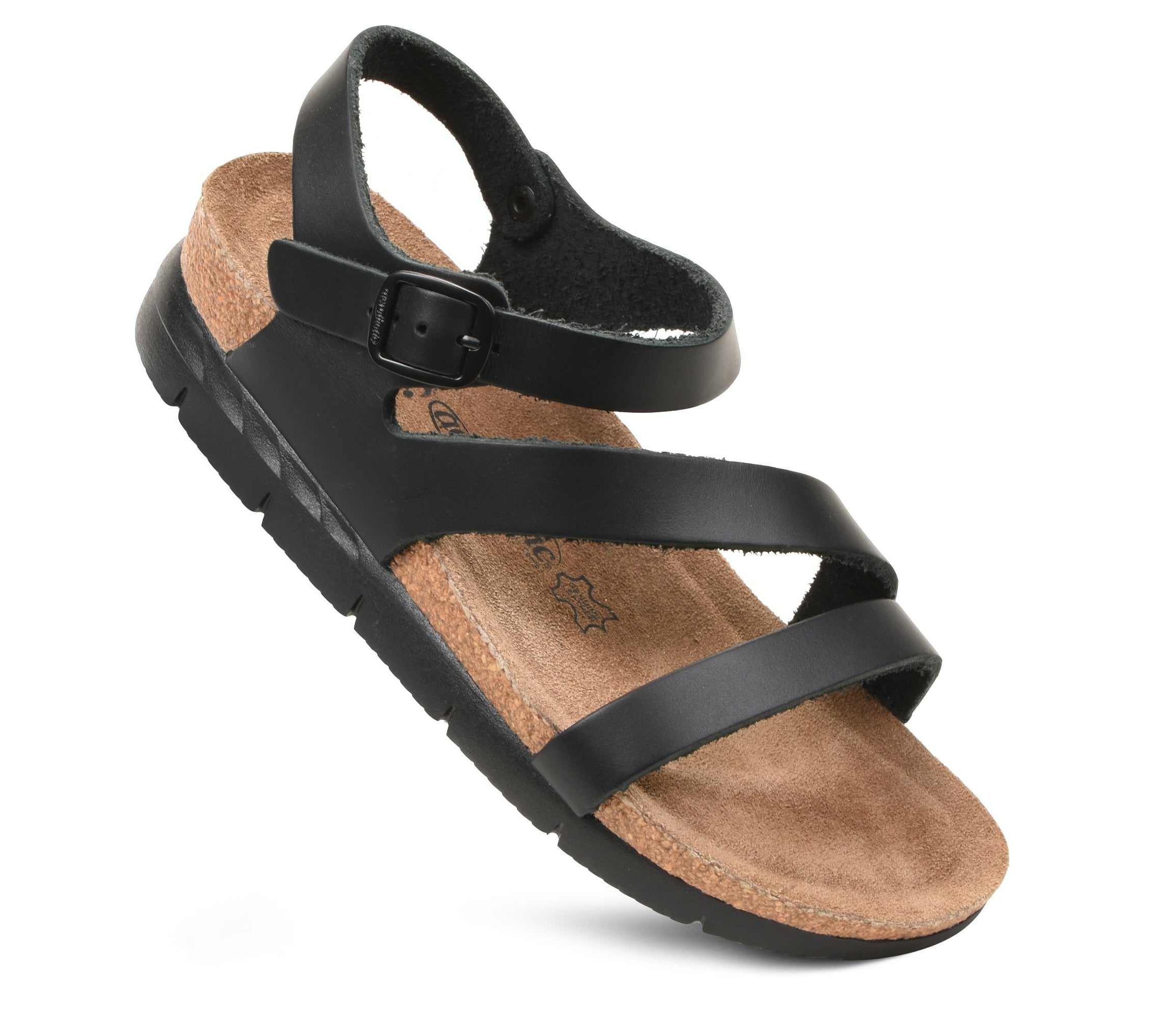 Aerothotic - Ares Comfortable Memory Foam Leather Platform Sandals with Arch Support