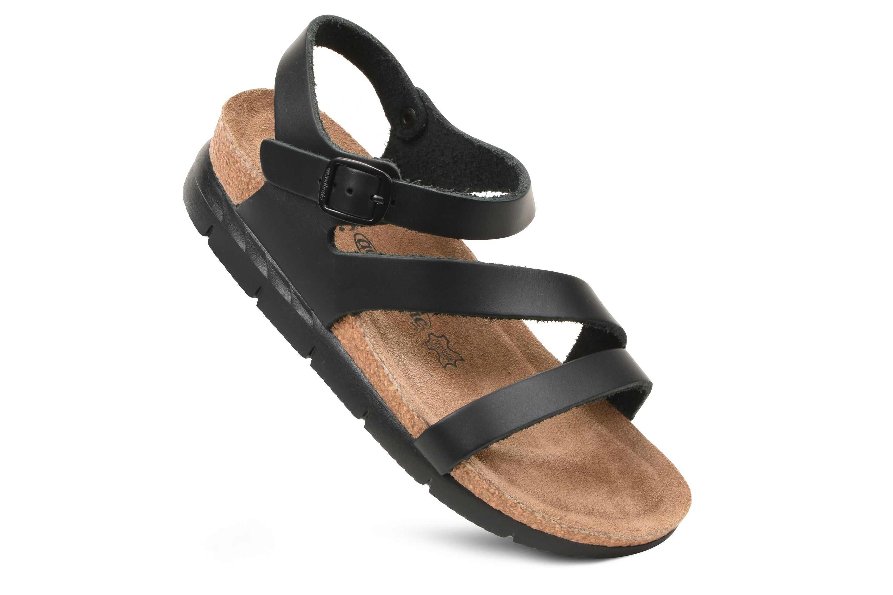 Aerothotic - Ares Comfortable Memory Foam Leather Platform Sandals with Arch Support