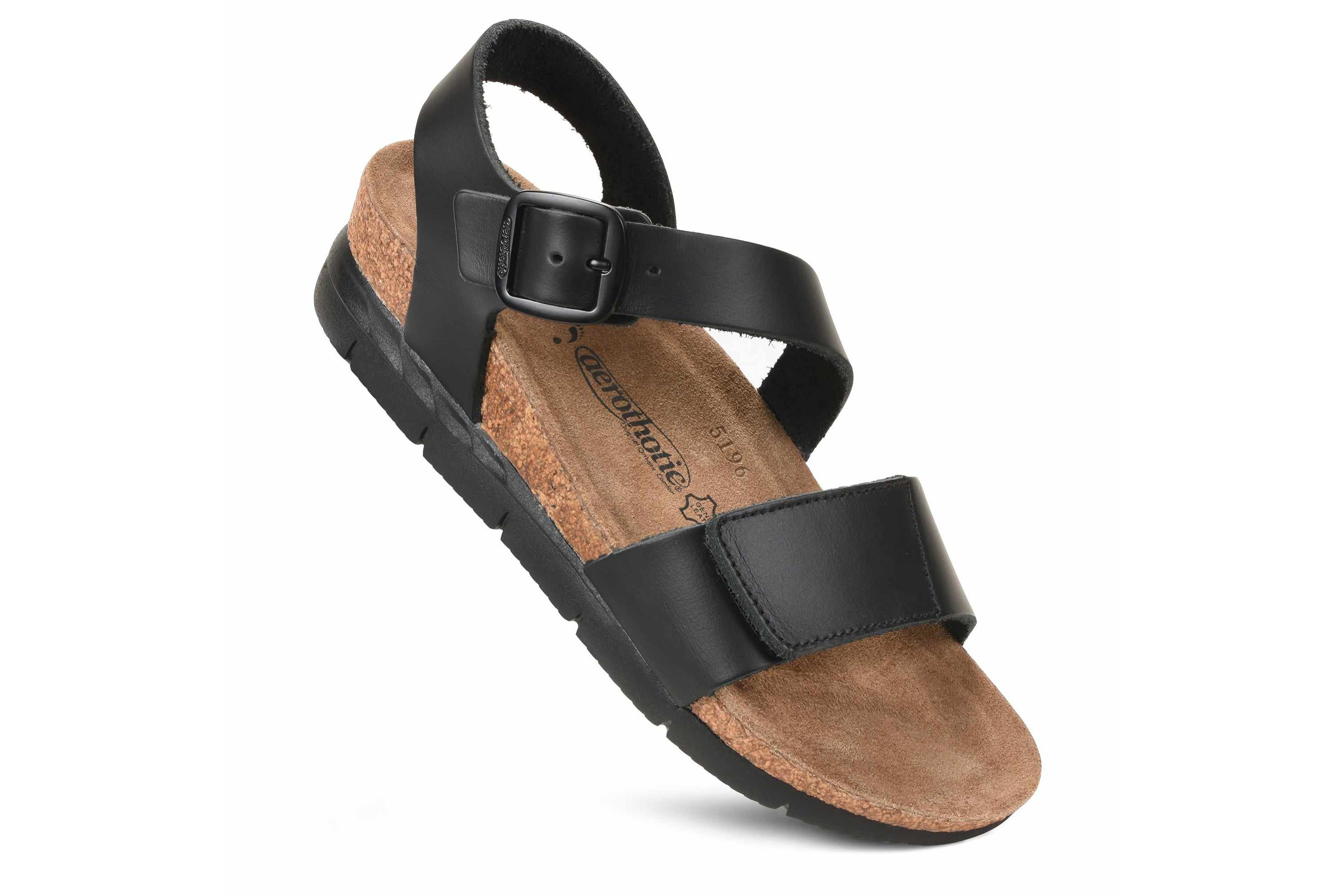 Aerothotic - Serena Double Strappy Open Toe Comfortable Leather Platform Sandals
