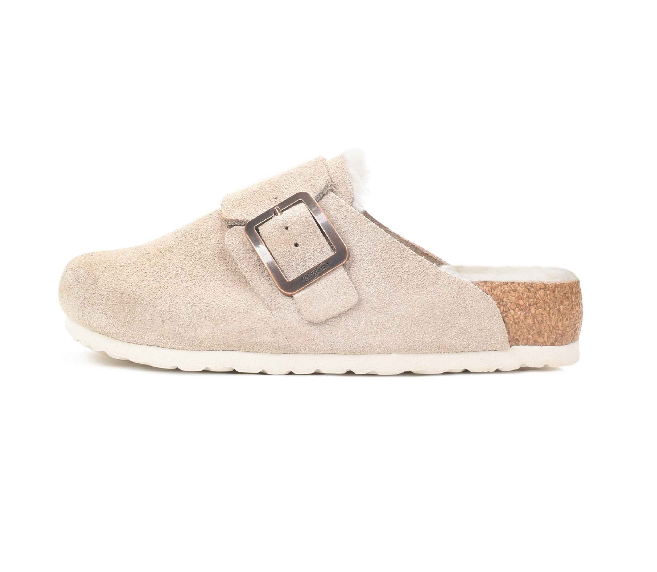 Aerothotic - Atlas Fur Genuine Leather Fur Lined Clogs for Women with Arch Support