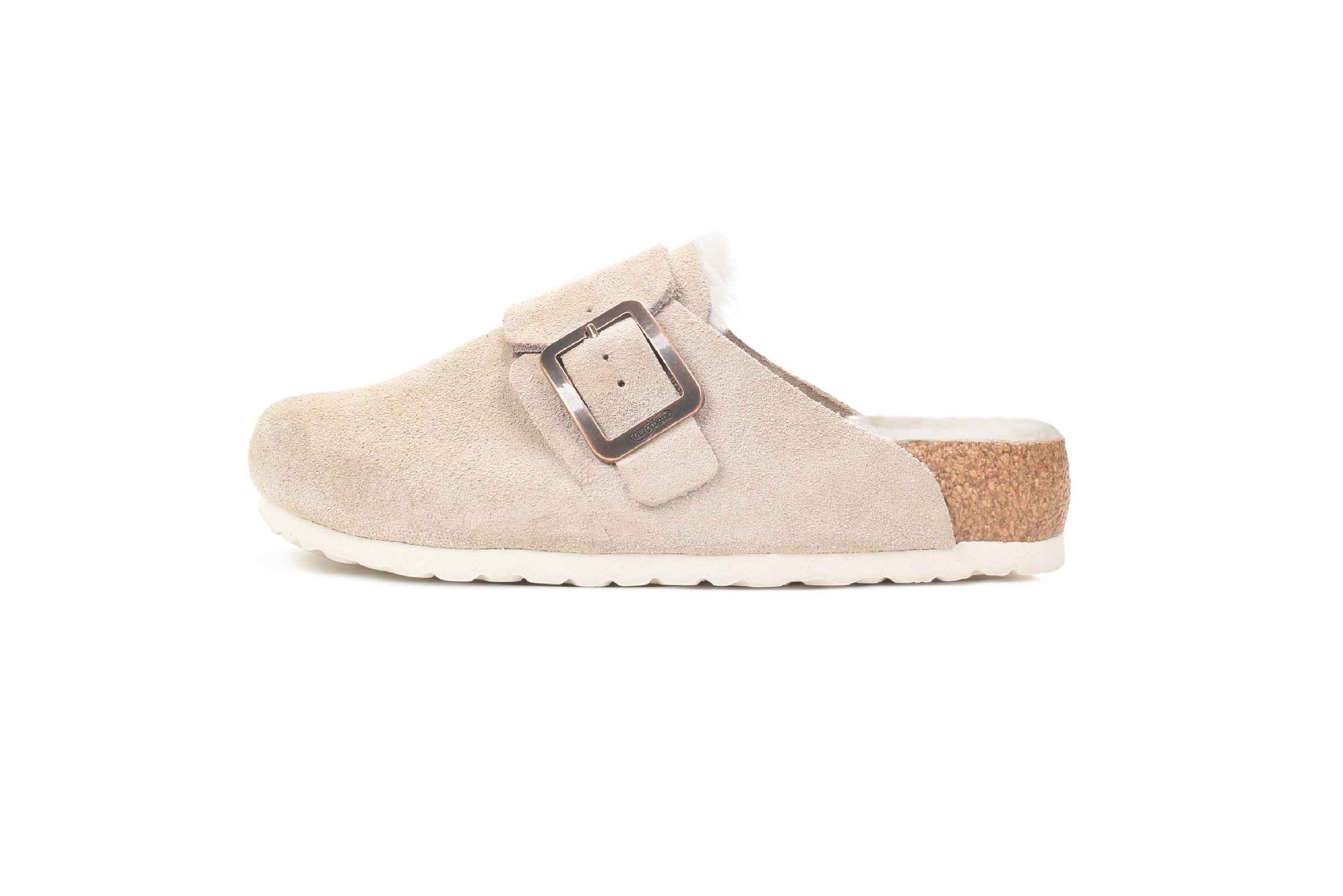 Aerothotic - Atlas Fur Genuine Leather Fur Lined Clogs for Women with Arch Support