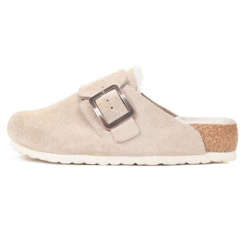 Aerothotic - Atlas Fur Genuine Leather Fur Lined Clogs for Women with Arch Support
