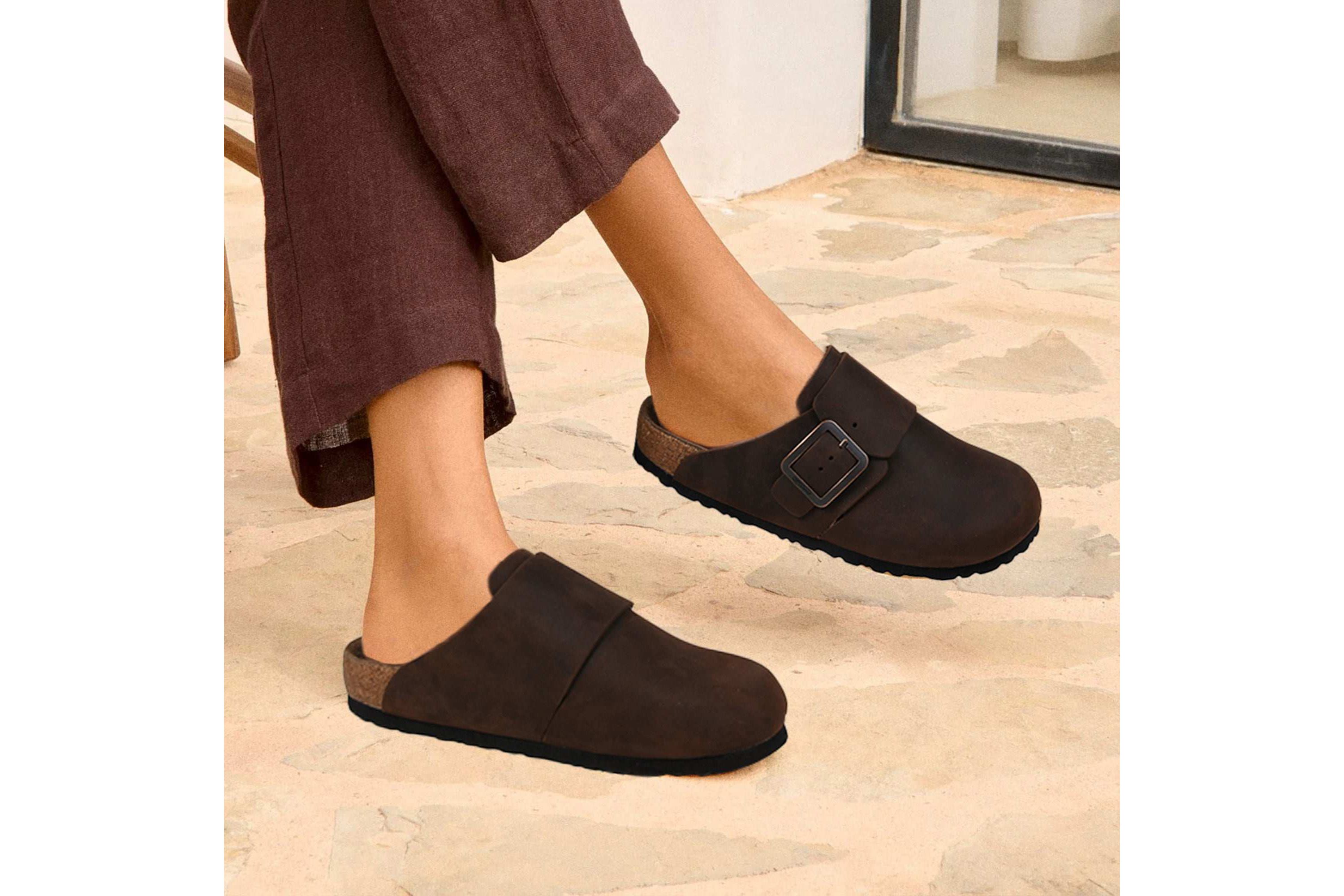 Aerothotic - Dakota Genuine Leather Clogs for Women with Arch Support