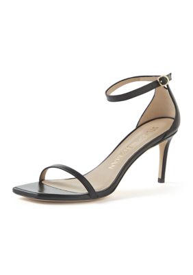 Stuart Weitzman Women's Nudistcurve 75 Sandals, Black, 10.5M