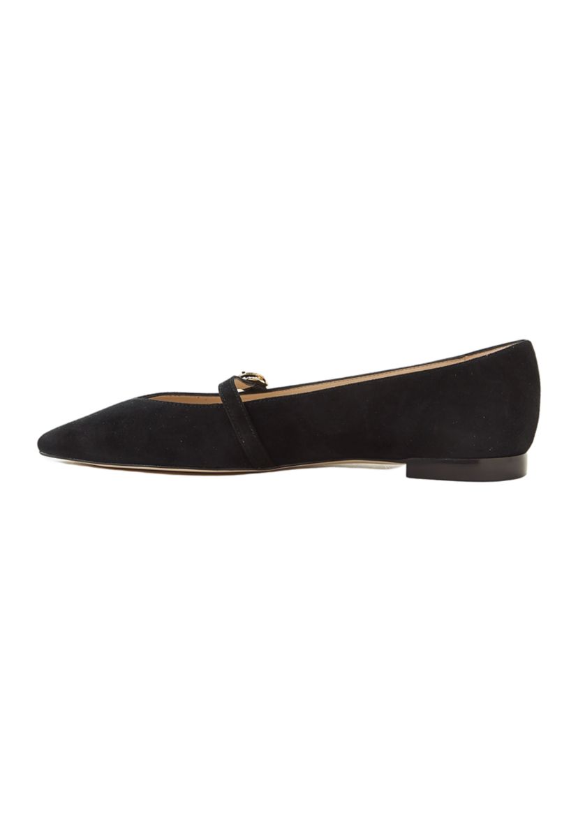 Womens Crystal Buckle Flats