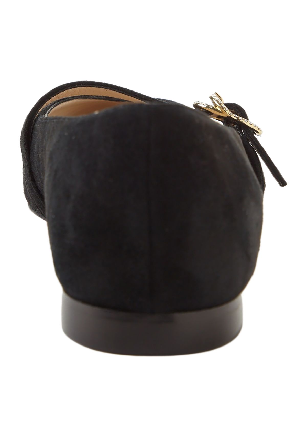 Womens Crystal Buckle Flats