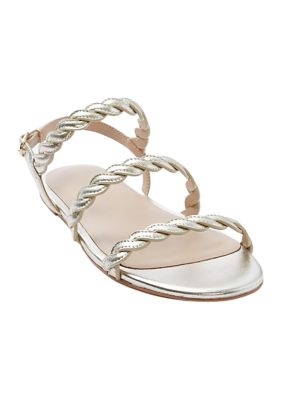 Stuart Weitzman Women's Twistie Flat Sandals, 8M