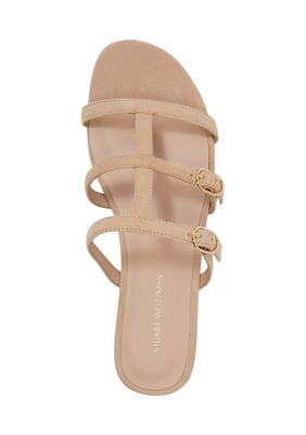 Grecian Buckle Flat Slide Sandals