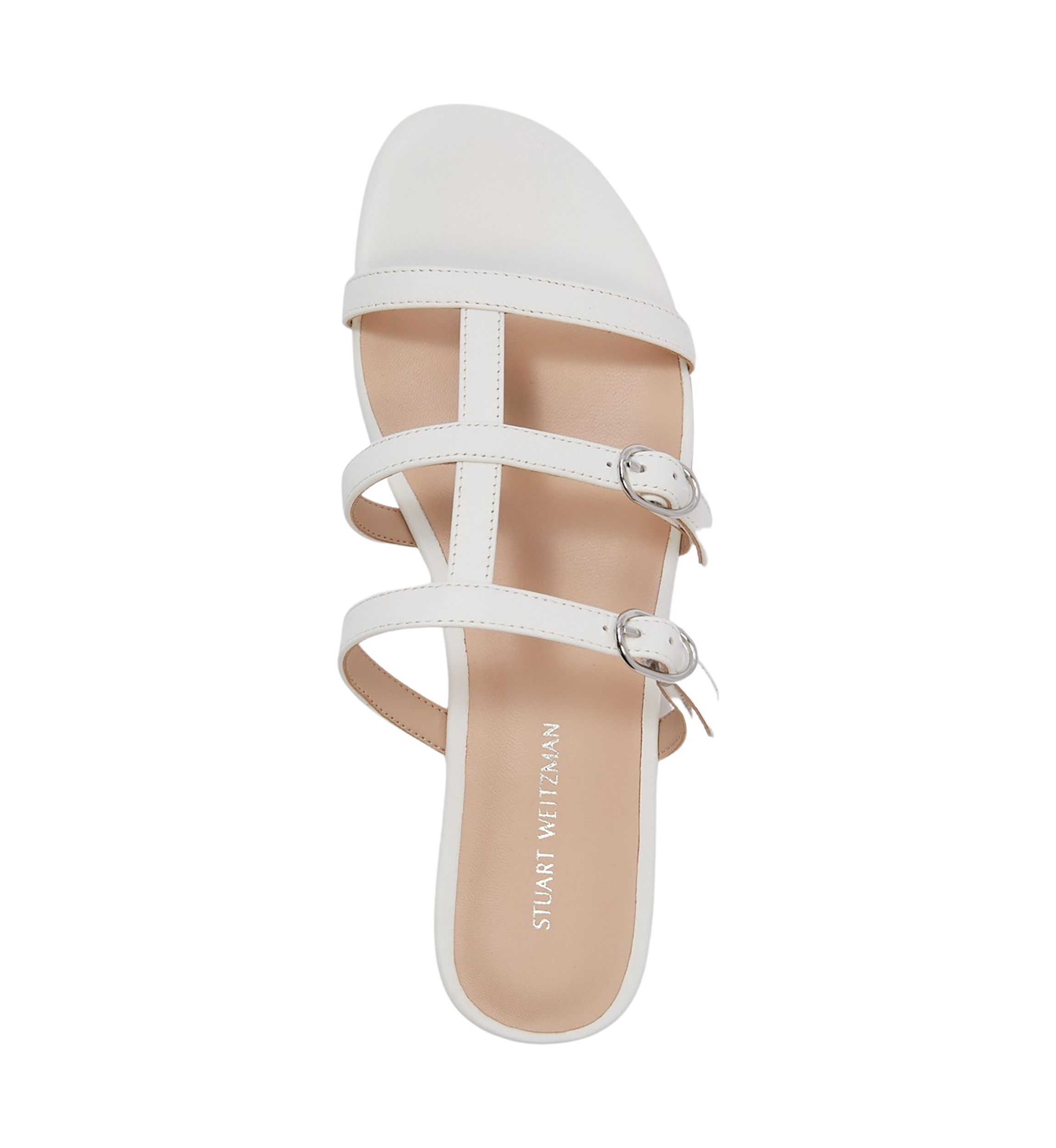 Grecian Buckle Flat Slide Sandals