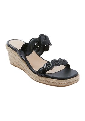 Stuart Weitzman Women's Twisted Espadrille Slide Sandals