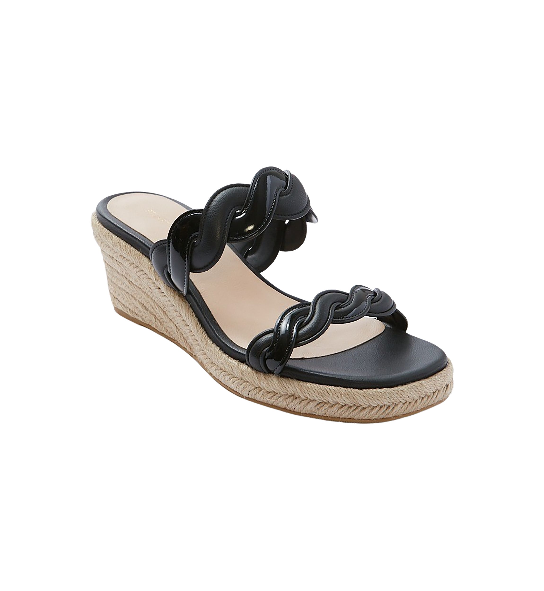 Twisted Espadrille Slide Sandals