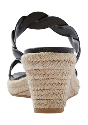 Twisted Espadrille Slide Sandals