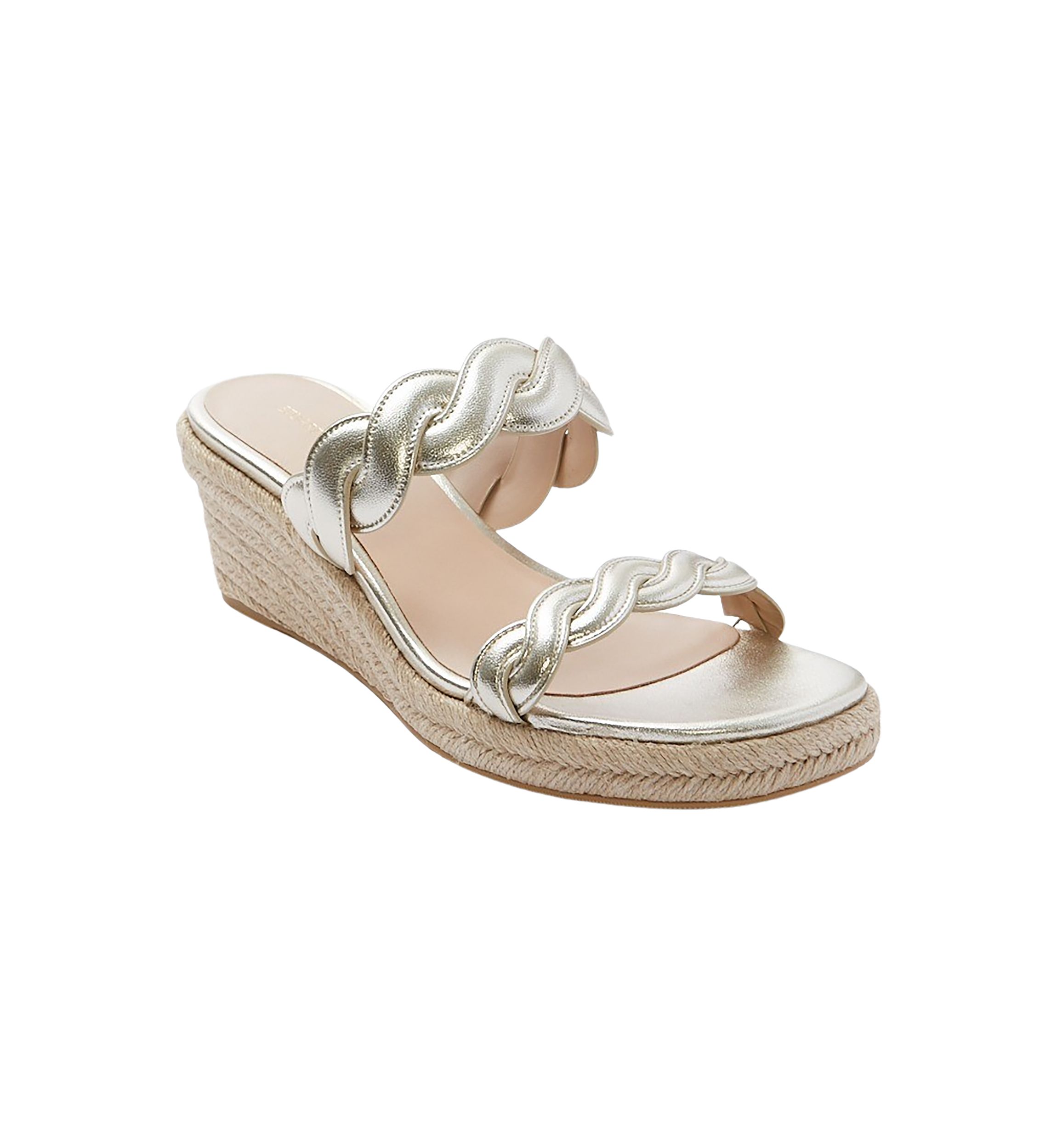 Twisted Espadrille Slide Sandals