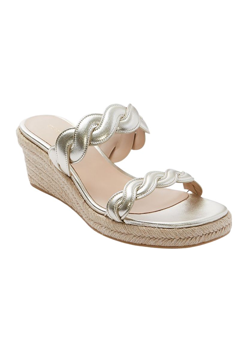 Twisted Espadrille Slide Sandals