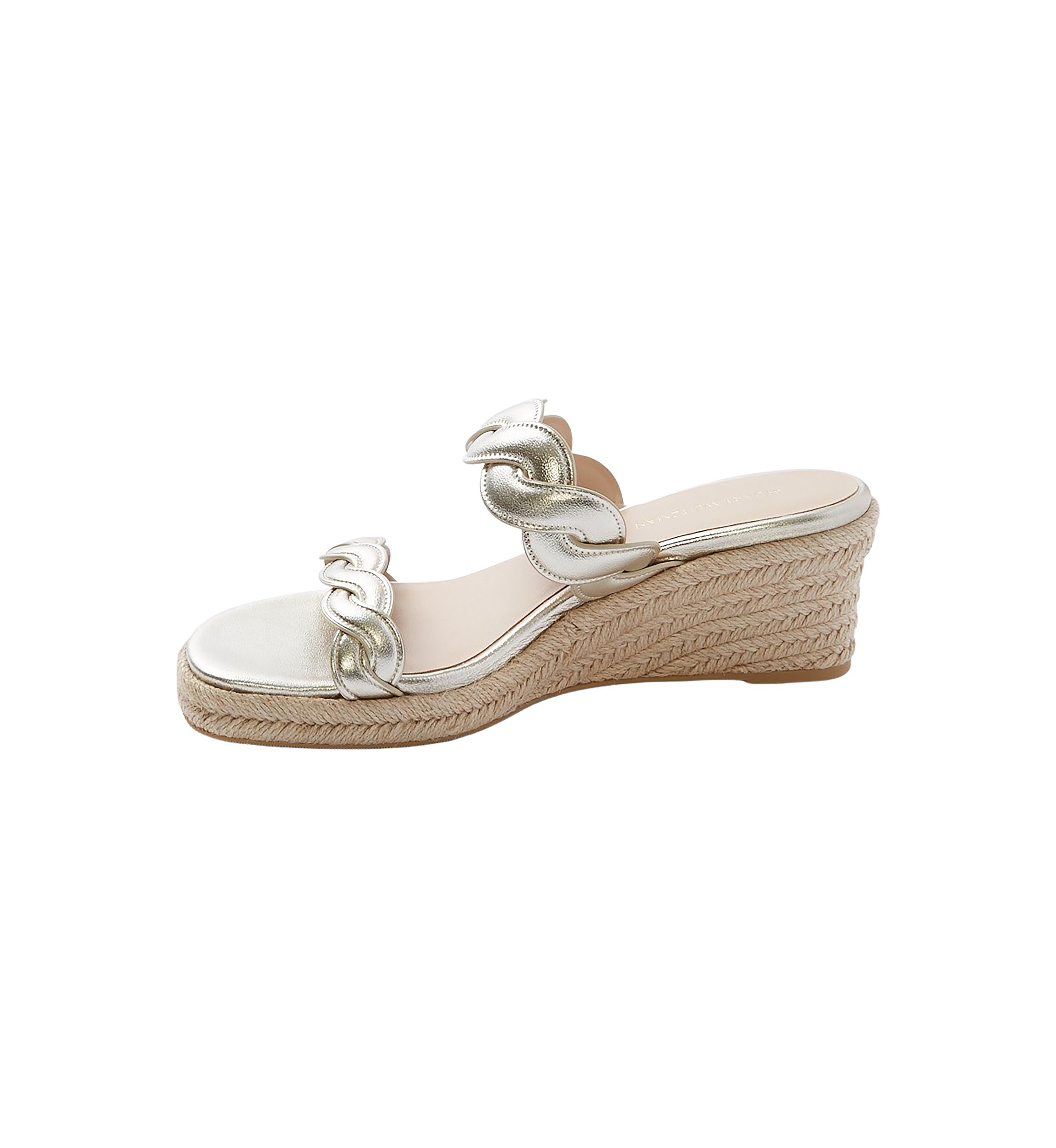 Twisted Espadrille Slide Sandals