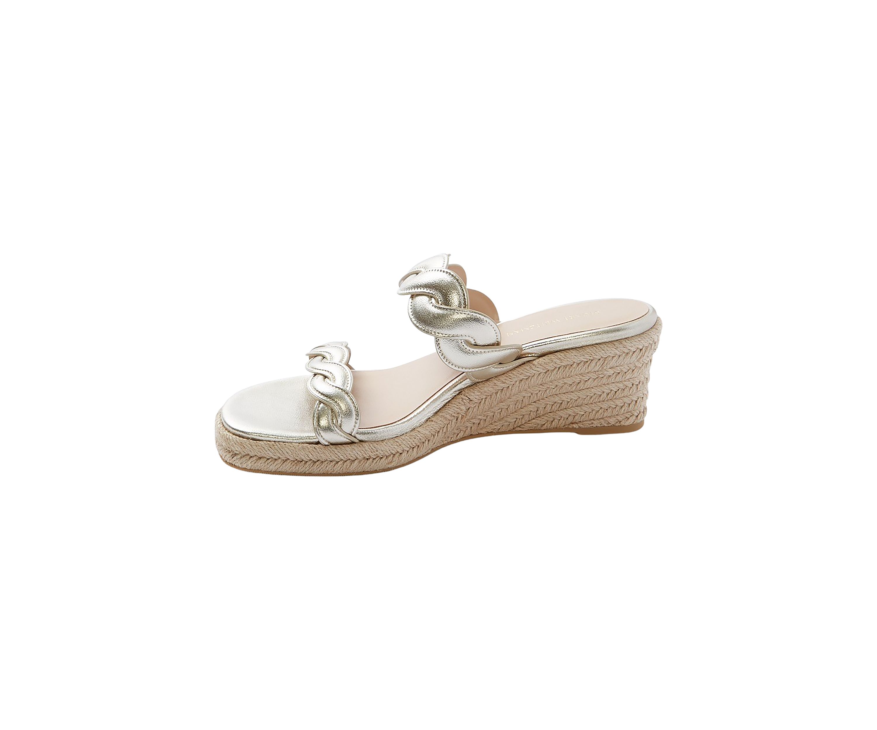 Twisted Espadrille Slide Sandals
