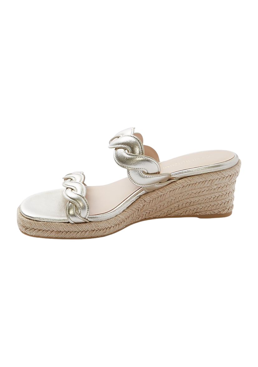 Twisted Espadrille Slide Sandals