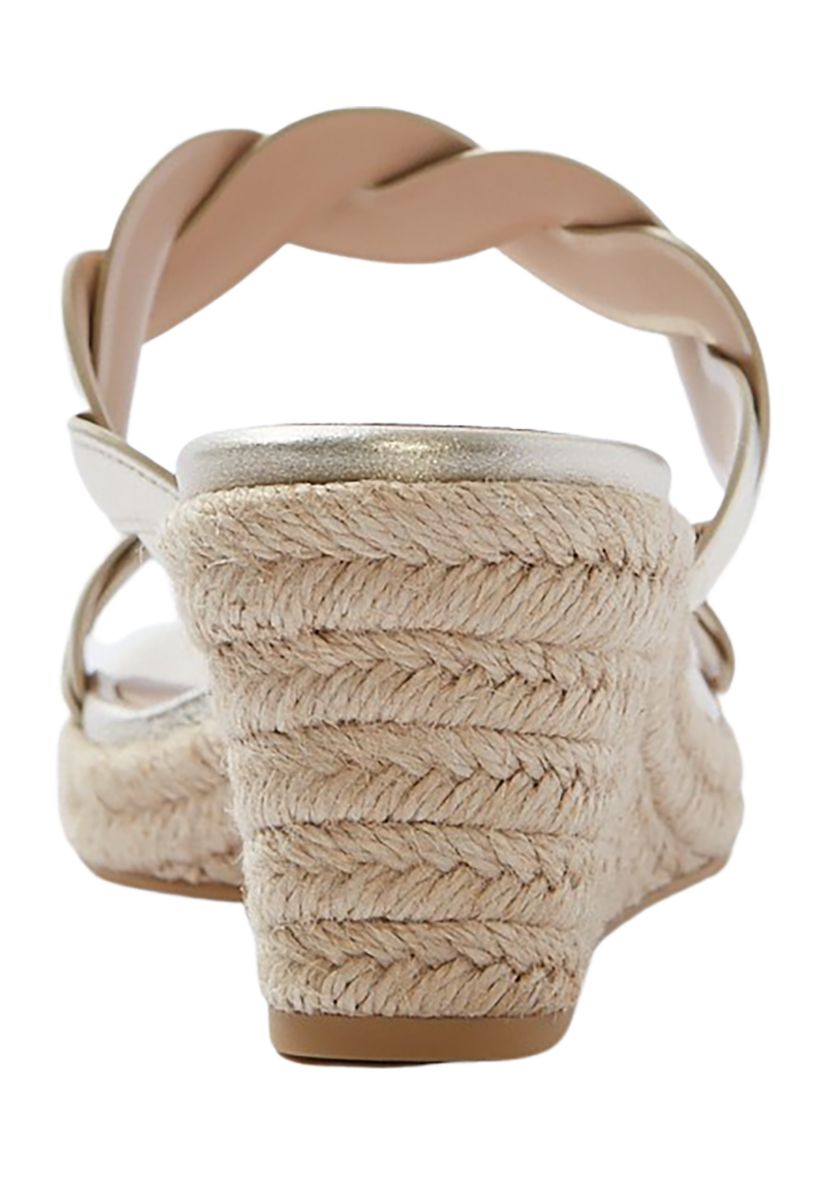 Twisted Espadrille Slide Sandals