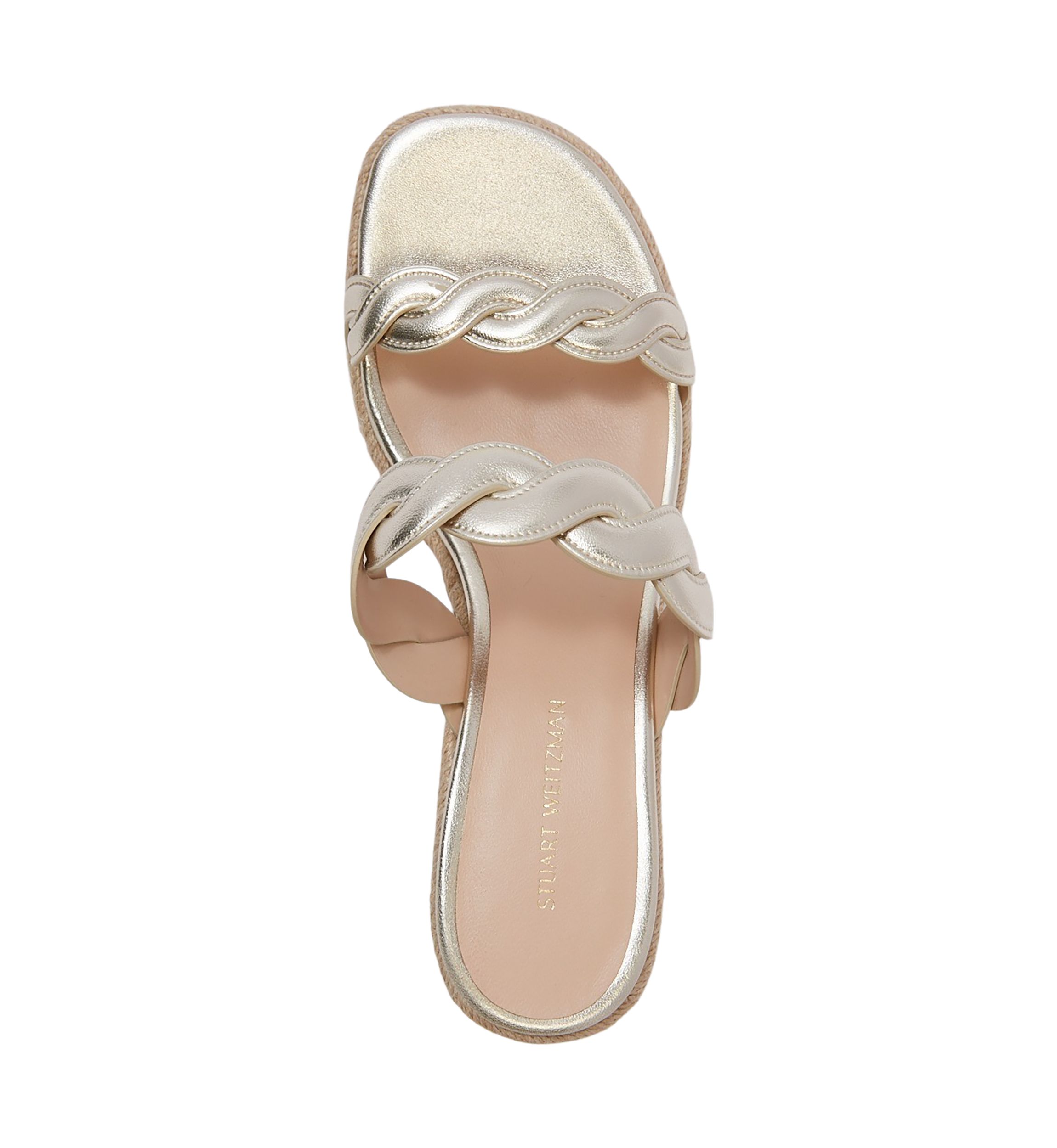 Twisted Espadrille Slide Sandals