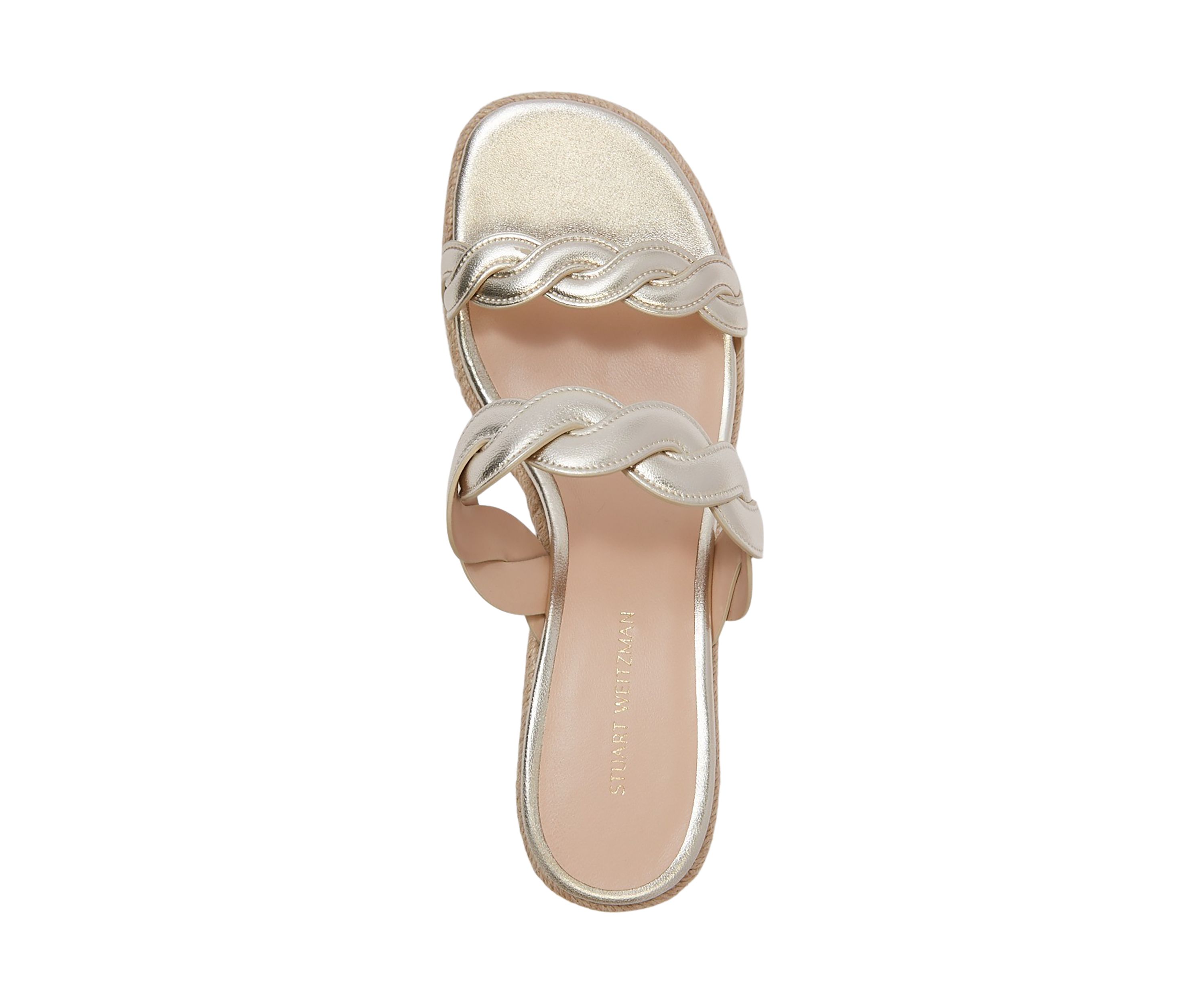 Twisted Espadrille Slide Sandals