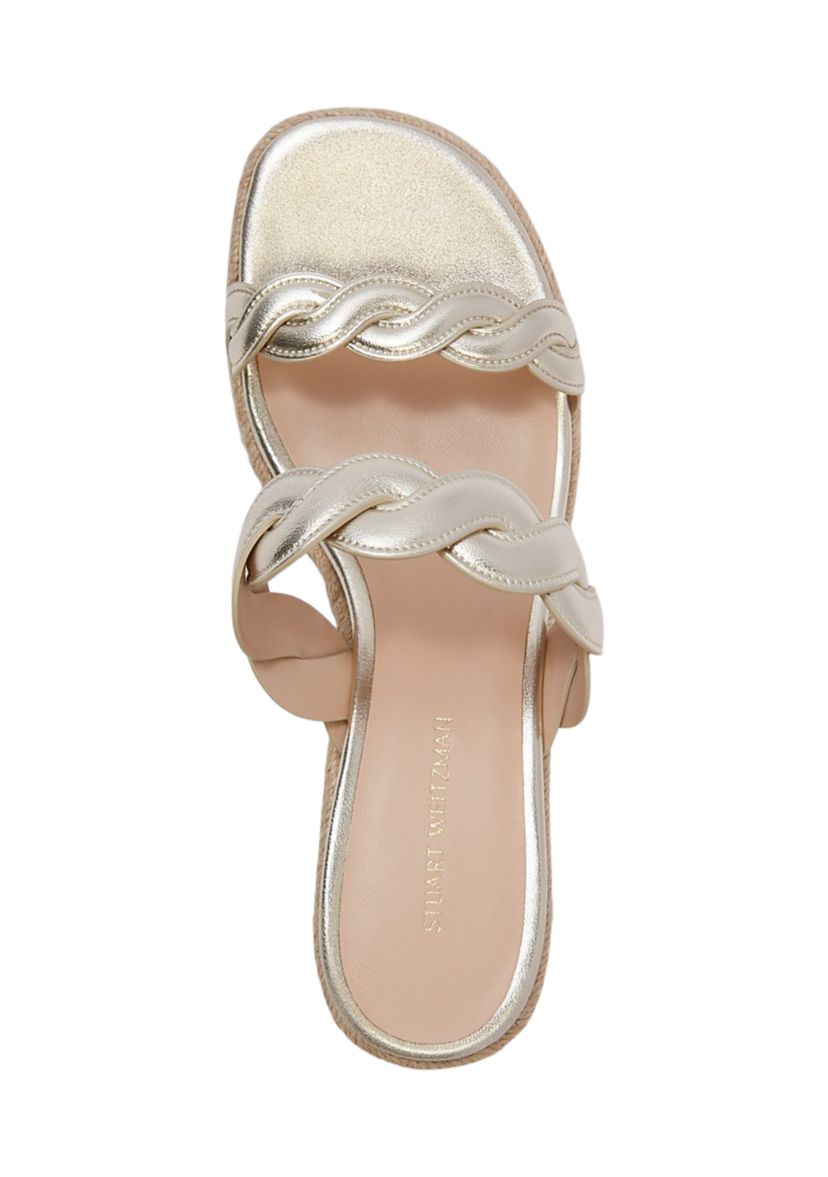 Twisted Espadrille Slide Sandals