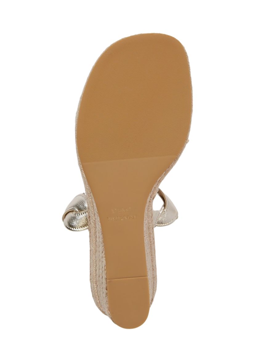 Twisted Espadrille Slide Sandals