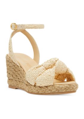 Stuart Weitzman Women's Playa Espa Knot Wedge Sandals