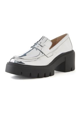 Stuart Weitzman Women's Soho Loafers, Silver, 8.5M