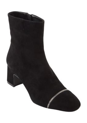 Stuart Weitzman Women's Milla Chin Zip Booties, Black, 6M