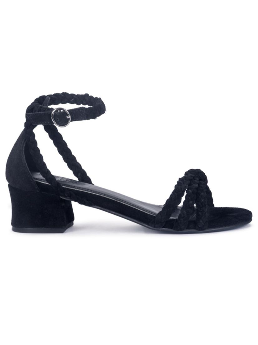 Nicola Braided Leather Block Heel Sandal
