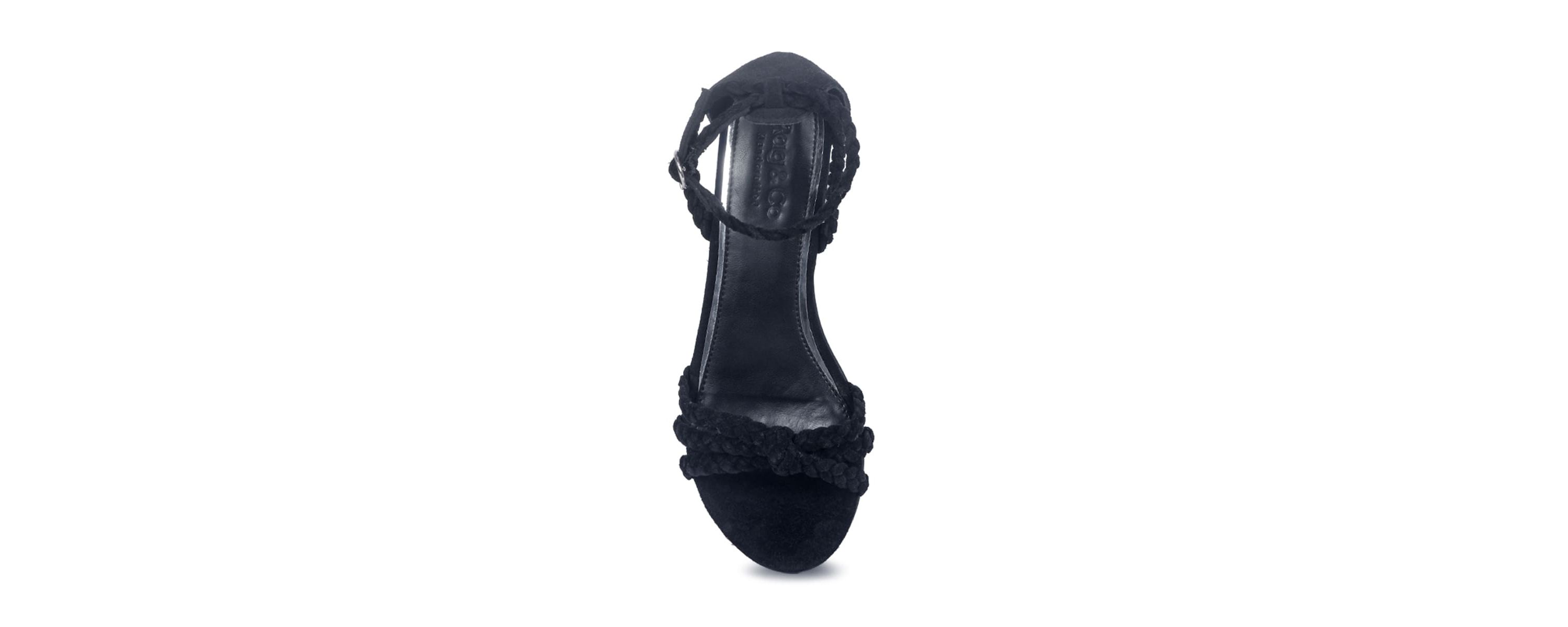 Nicola Braided Leather Block Heel Sandal