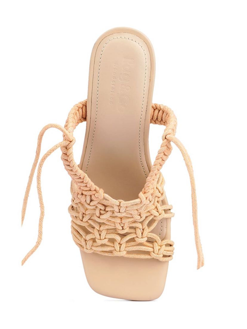 BEROE Braided Handcrafted Lace Up Sandal