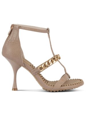 Rag&Co Women's Dakota Metal Chain Mid Heel Sandal, 10M